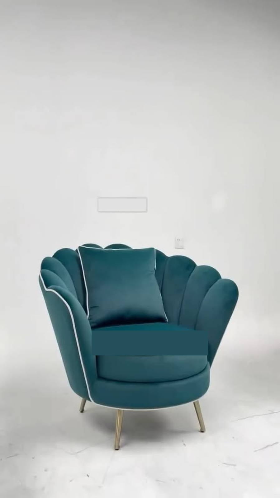 Emerald Velvet Shell Accent Chair