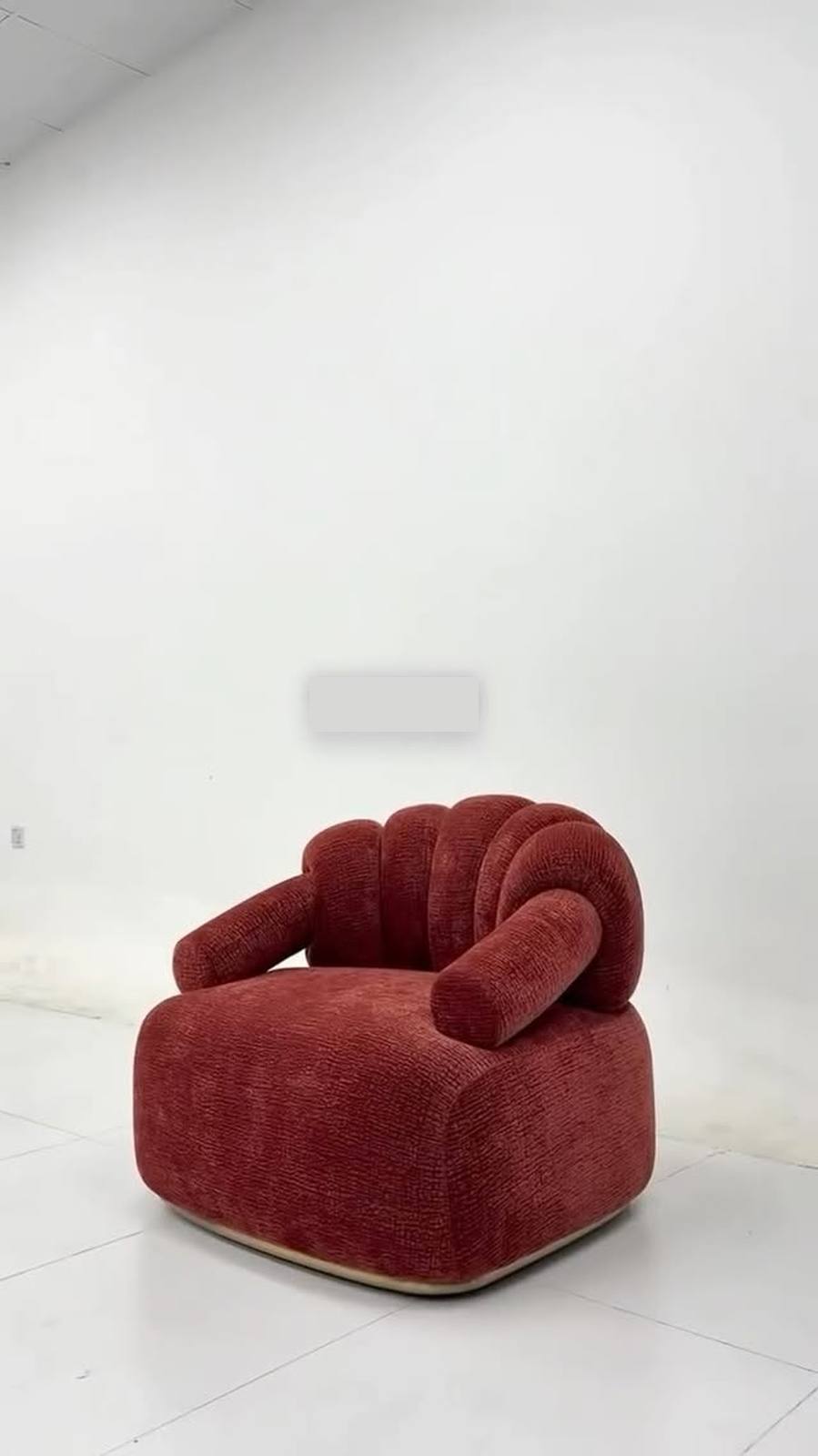 Sculptural Red Lounge Chair