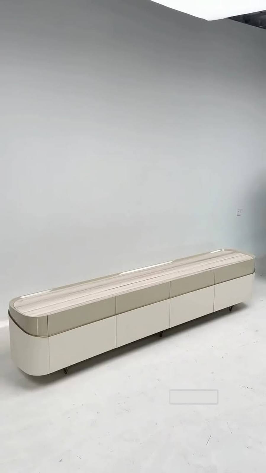 Natural marble & leather TV cabinet pure luxury!