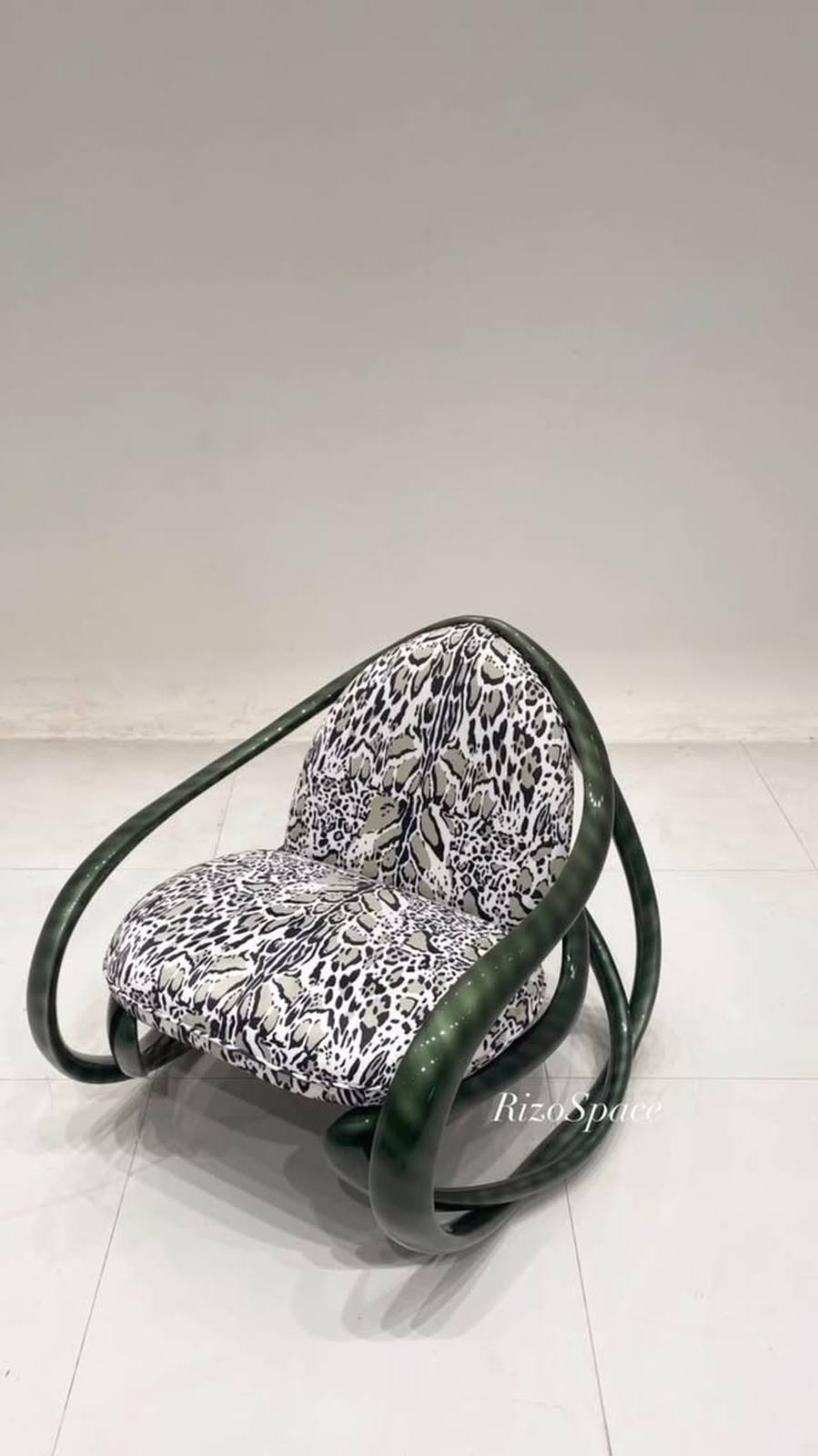 Patterned Rocking Armchair