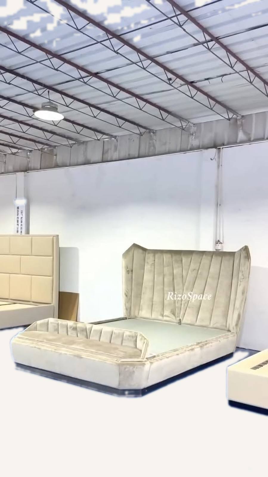 Novelist-Inspired Luxury Bed with Diamond-Cut Headboard