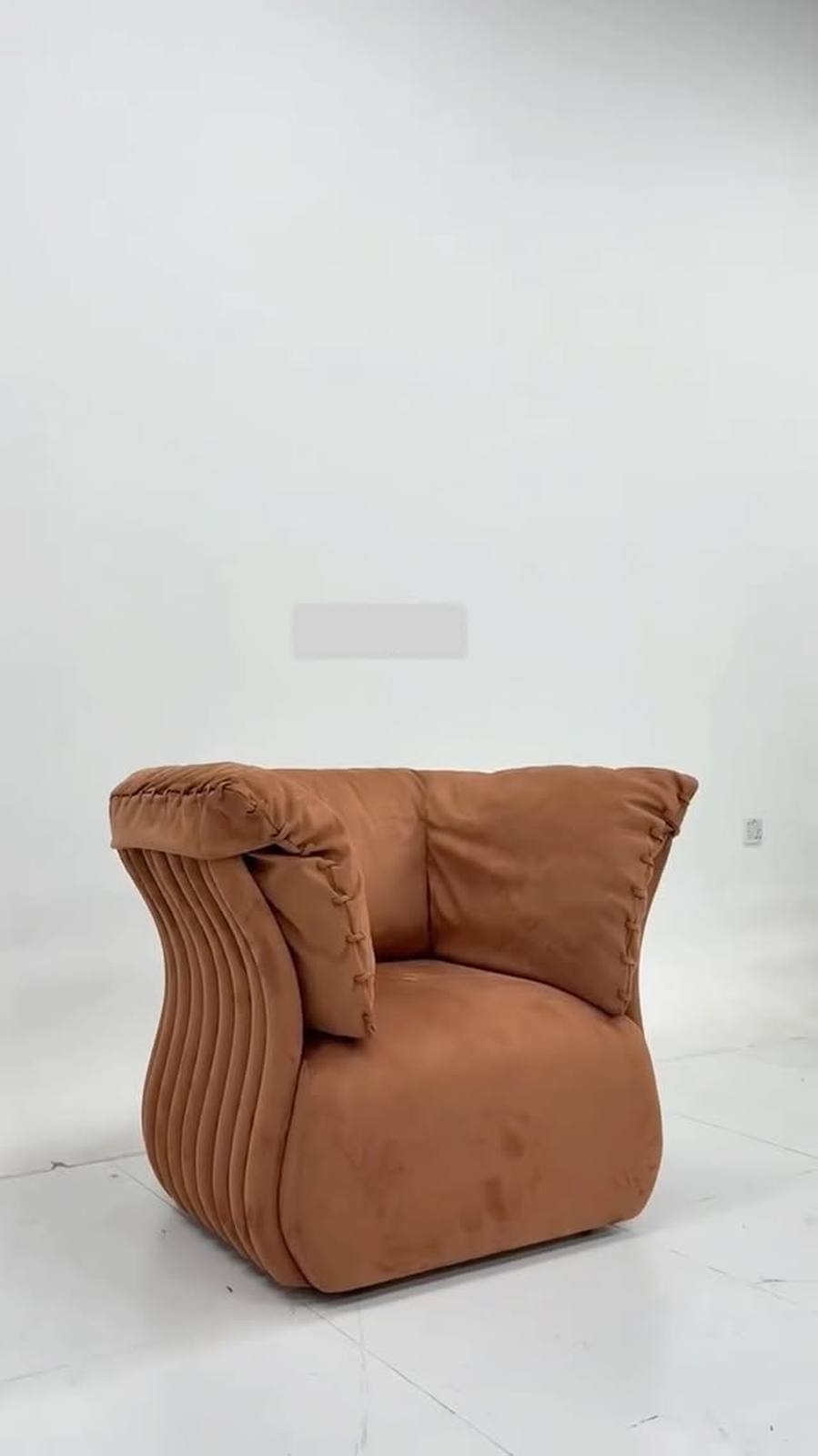 The camera circles the frame to highlight its