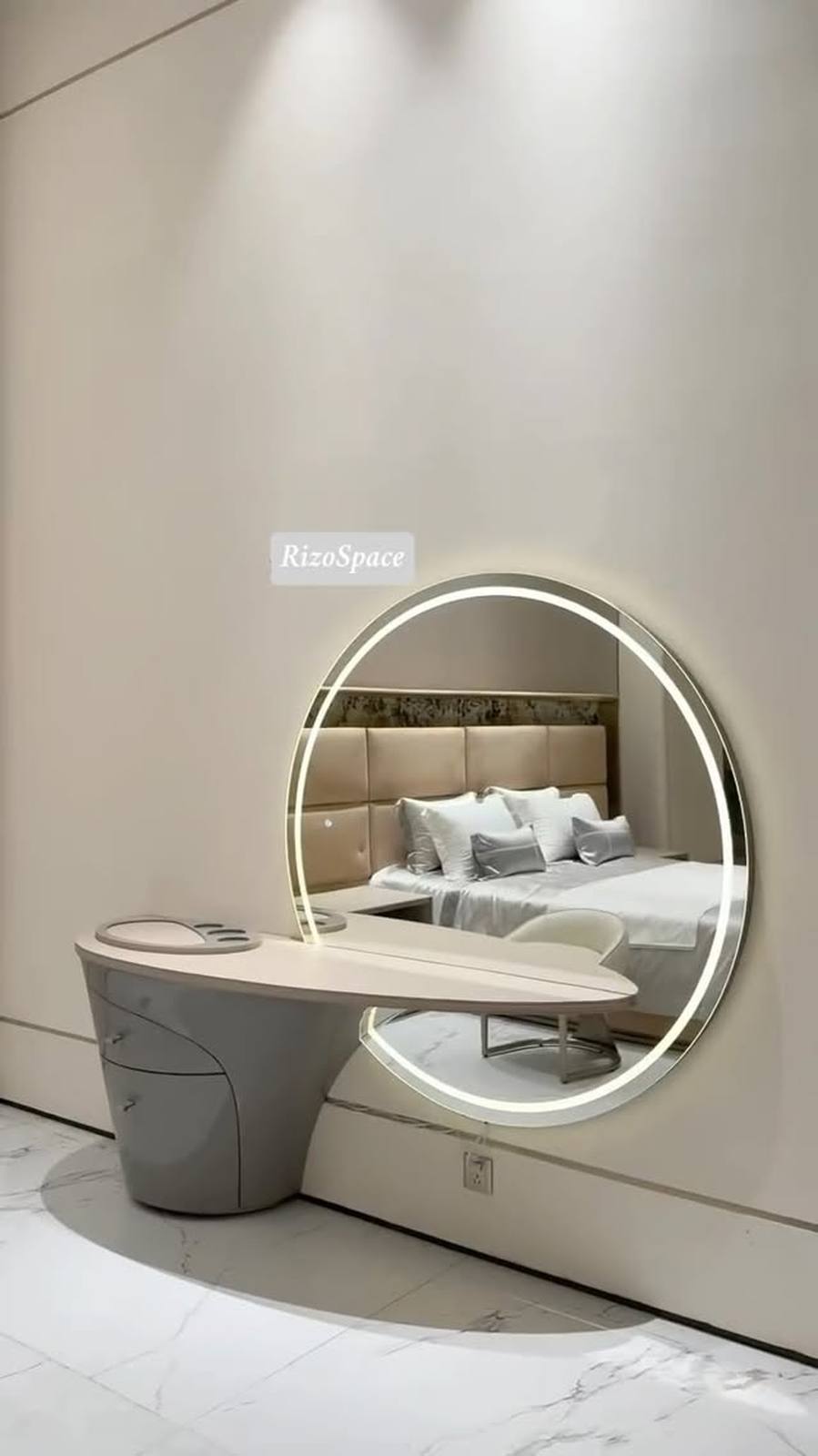 Cut a private jet into a dressing table