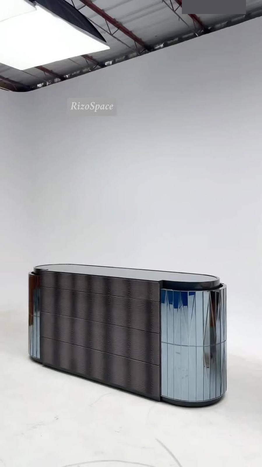 Light magician Diamondcut mirrored sideboard casting