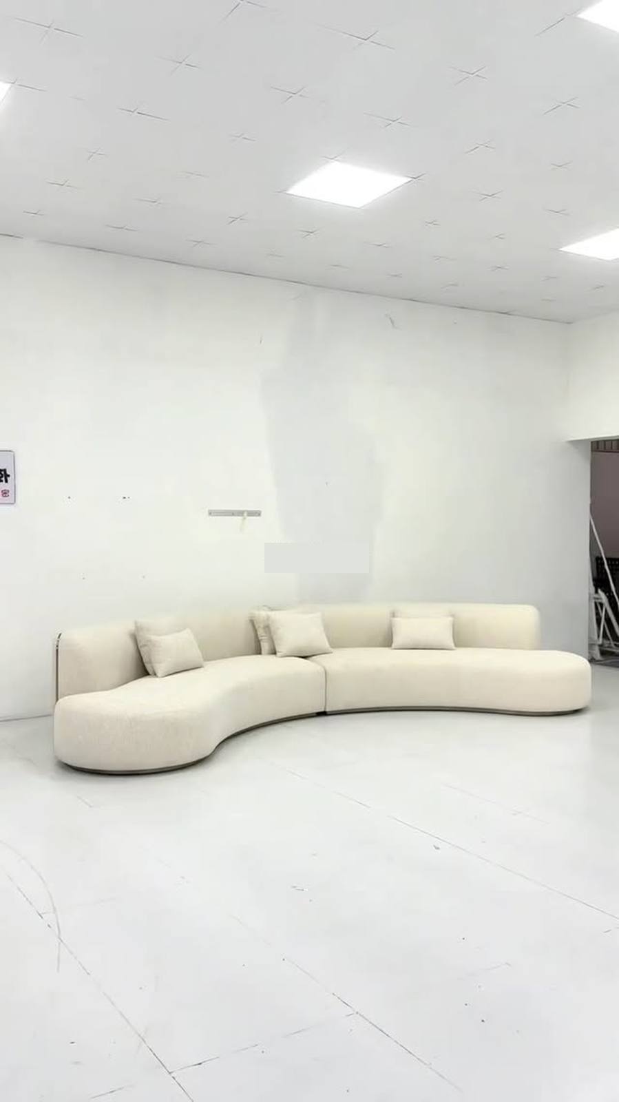 Curved Sofa as Living Room Focal Point