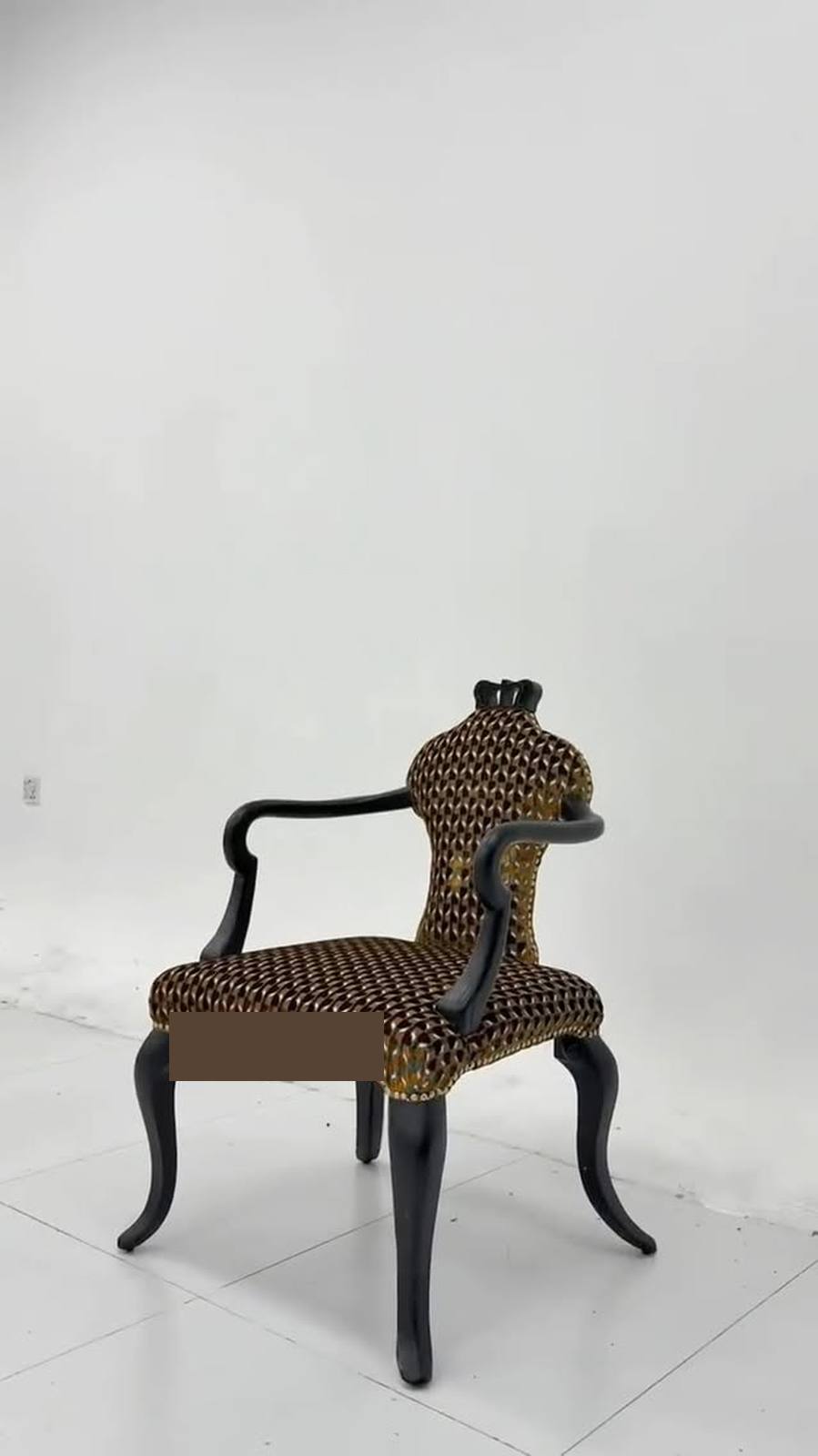 Crafted with intricate crown carving on the